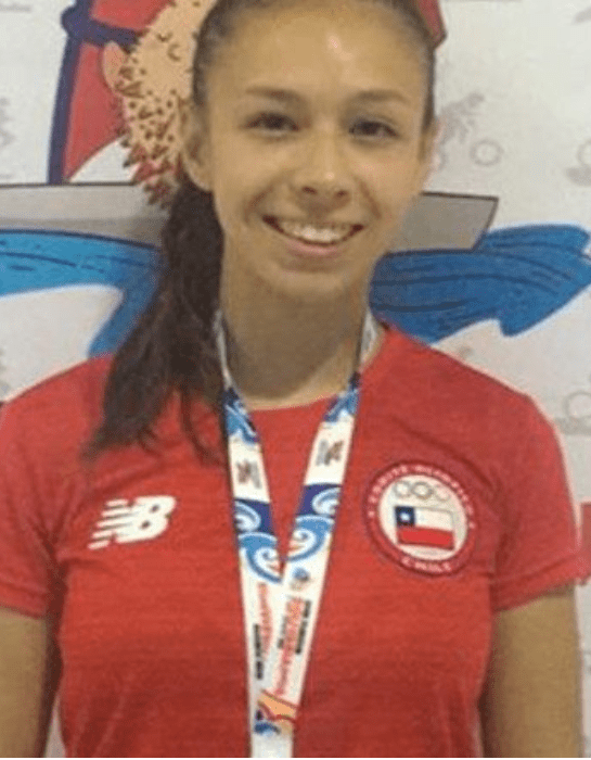 La estudiante y campeona de los juegos pa